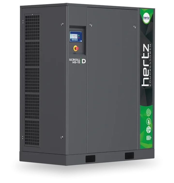 Side angle of a Hertz scroll HS-15 rotary air compressor